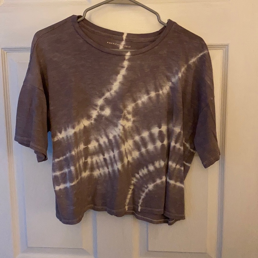 AE purple crop tee